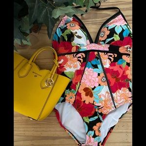 NWOT - Floral One Piece Bathing Suit